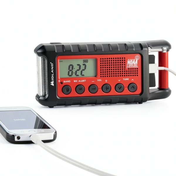 Midland Emergency Crank Radio Solar Power SOS Flashlight-9