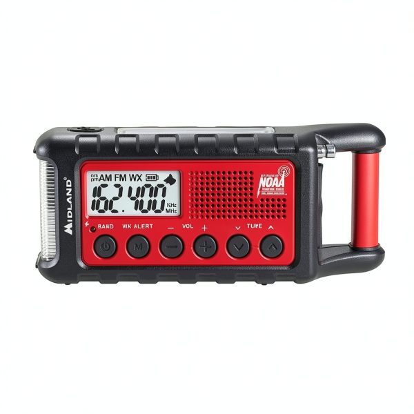 Midland Emergency Crank Radio Solar Power SOS Flashlight-0