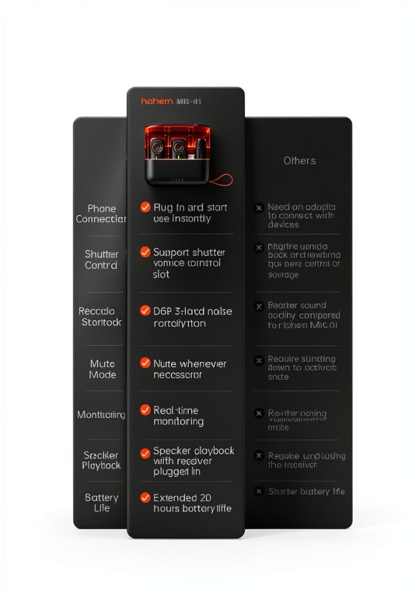 Hohem MIC-01 Wireless Lavalier Microphone System USB-C-4