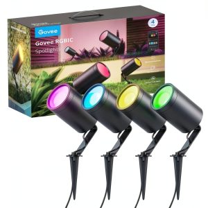 RGBIC Outdoor Spotlights Luminex 35-Mode LED Light for Yard Patio-0