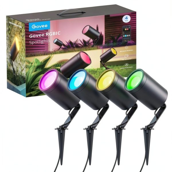 RGBIC Outdoor Spotlights Luminex 35-Mode LED Light for Yard Patio-0