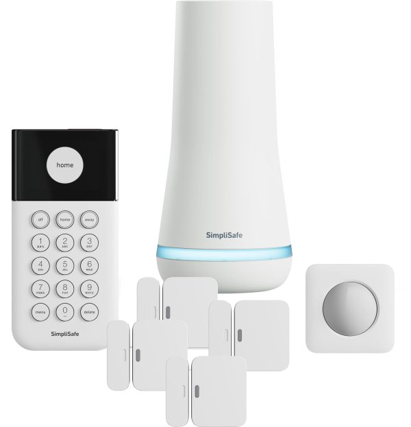 SimpliSafe 7 Piece Indoor Security System White Complete Home Kit-1