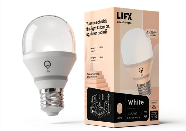 LIFX E26 Edison Screw White Smart LED Bulb – Dimmable Wi‑Fi Enabled-0
