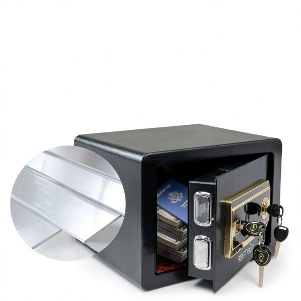 SereneLife Fingerprint Safe 0.63 Cu Ft Electronic Black SLSVP25EUG-3