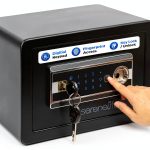 SereneLife Fingerprint Safe 0.63 Cu Ft Electronic Black SLSVP25EUG-0