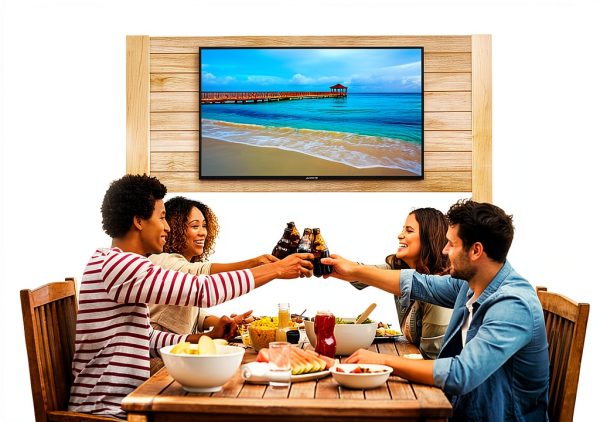 Neptune 55" Full Sun Outdoor Smart TV with Free Tilting Wall Mount-11