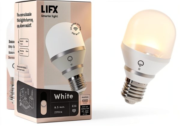 LIFX E26 Edison Screw White Smart LED Bulb – Dimmable Wi‑Fi Enabled-1